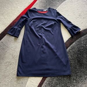 Boden Navy Half Bell Sleeve Sheath Dress